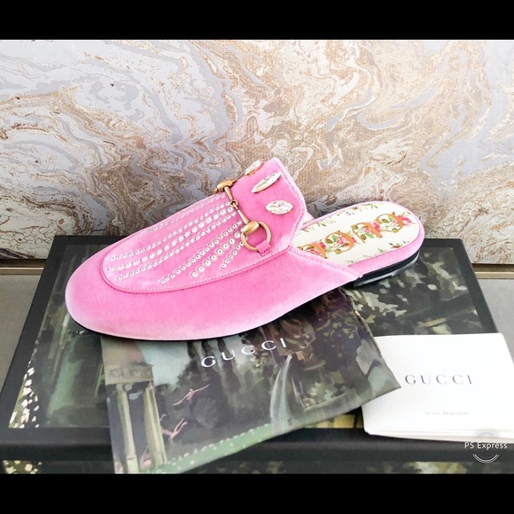 New! Gucci Princetown Horsebit Crystal MuleLoafers - Picture 3 of 12